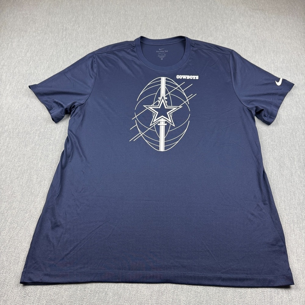 Dallas Cowboys Shirt Men 2XL XXL Blue Nike‎ Legend Icon Performance NFL Football